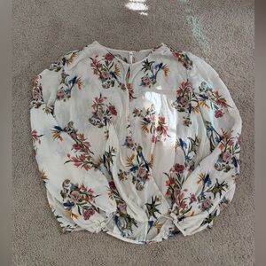 100% Silk Floral Blouse
